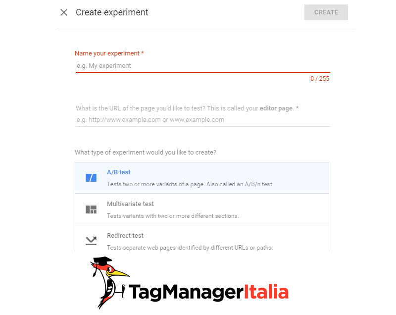 google optimize esperimenti google tag manager