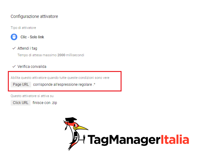 espressione regolare punto asterisco google tag manager