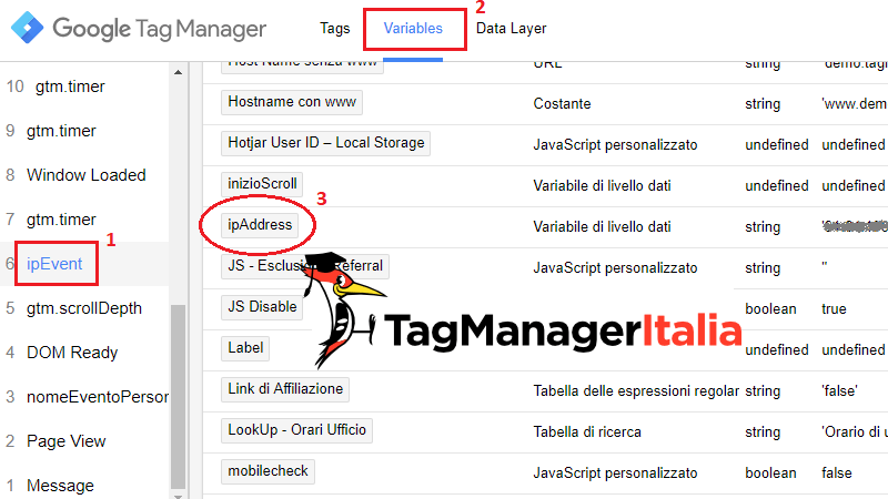 anteprima identificare indirizzo ip google tag manager