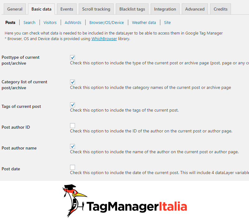 installare google tag manager tramite wordpress 5