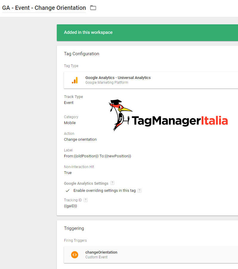 tag ga google analytics evento cambio orientamento in google tag manager