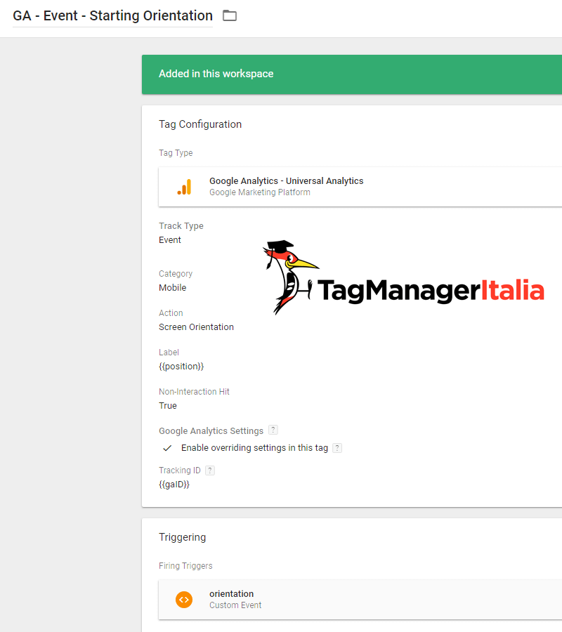 tag ga google analytics evento orientamento in google tag manager