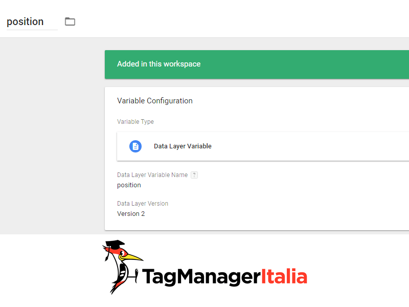 variabile livello dati orientamento dispositivo mobile google tag manager