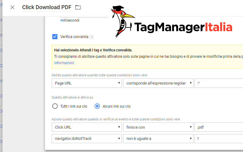 condizione rispettare do not track dnt google tag manager