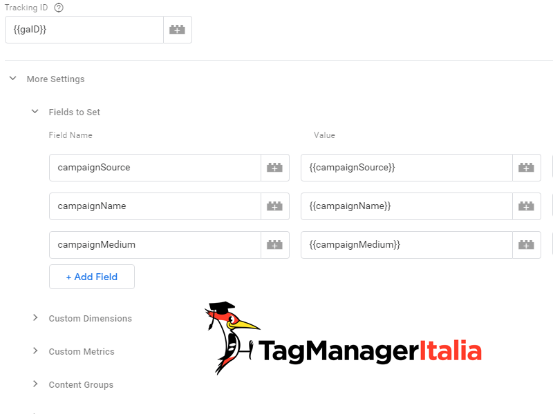 configurare parametri utm google tag manager