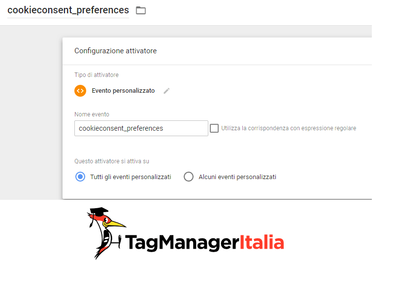cookiebot con google tag manager step 2 eventi personalizzati