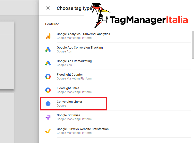 installare tag conversion linker per adwords con google tag manager