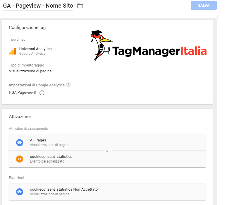 step 6 gestire google analytics con cookiebot google tag manager