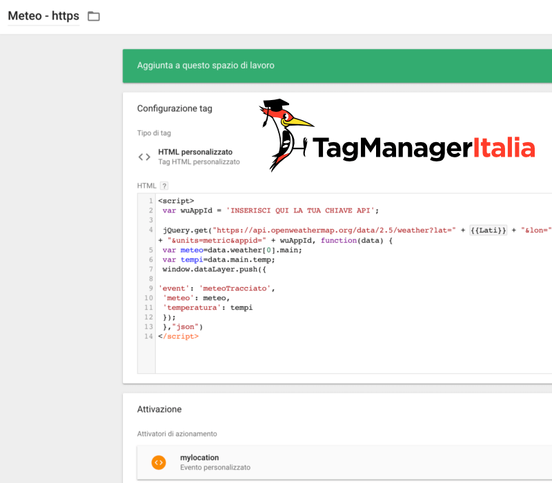 tag meteo https google tag manager