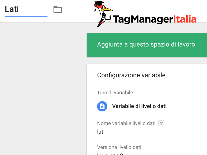 variabile latitudine meteo google tag manager
