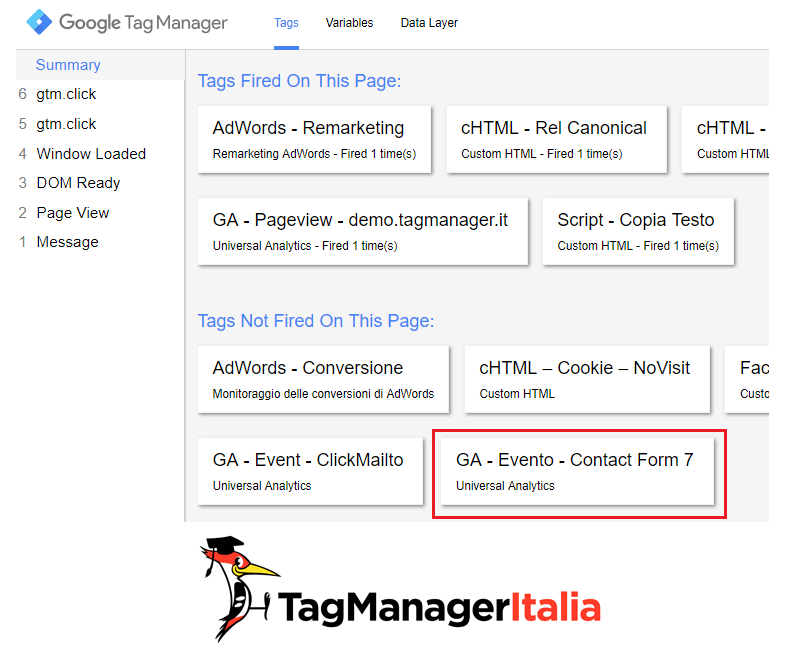 verifica1 tracciare plugin contact form 7 google tag manager