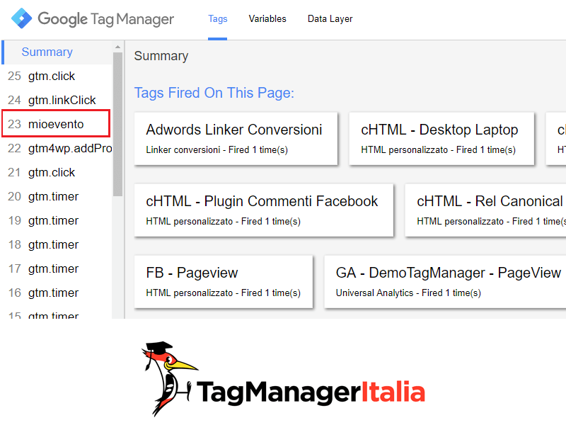 push evento data layer google tag manager3