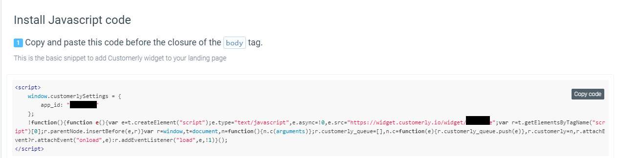 Code Snippet installation Customerly Google Tag Manager
