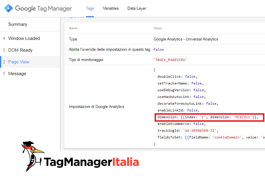 step 4 - debug affiliazione google tag manager