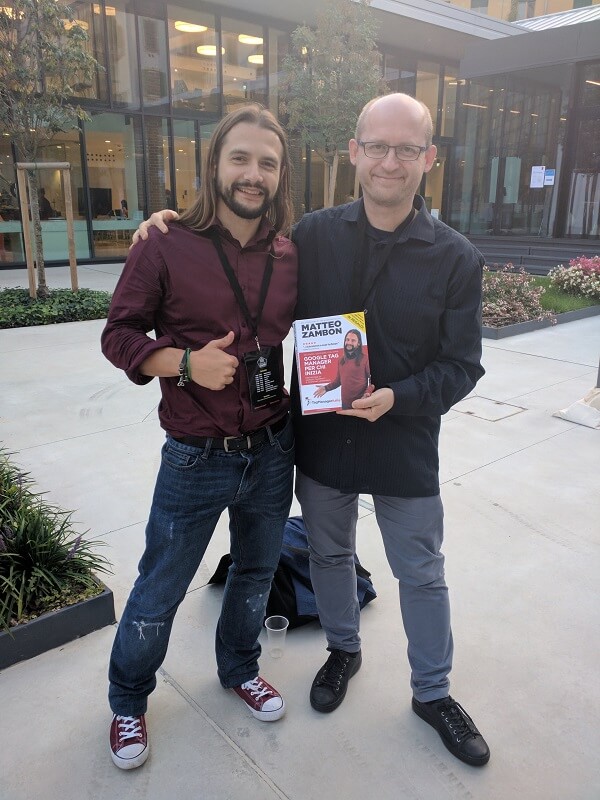 Matteo Zambon e Mikko Piippo al MeasureCamp Milan