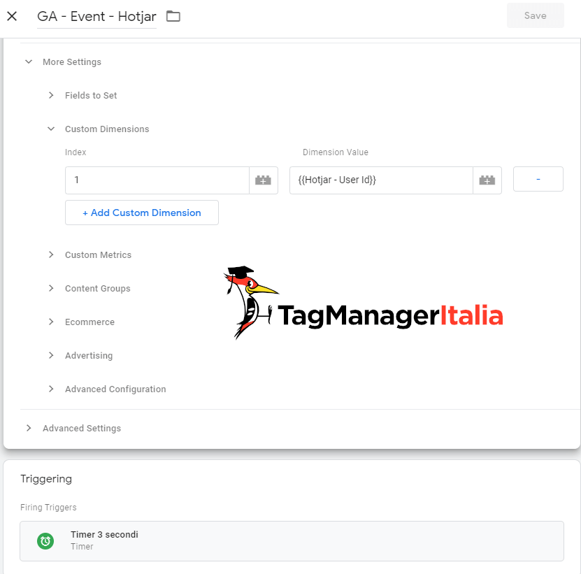 google tag maanger event Hotjar User ID in Google Tag Manager