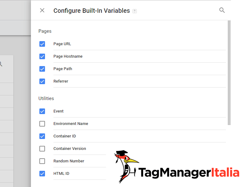 variabili html personalizzato sequenza tag in google tag manager