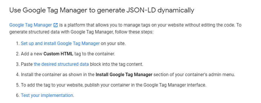 Use Google Tag Manager to generate JSON-LD dynamically