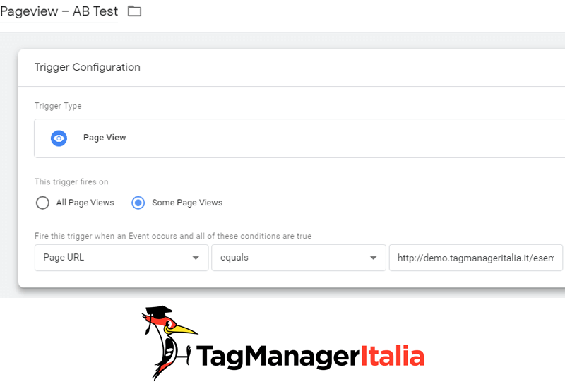attivatore ab test google tag manager