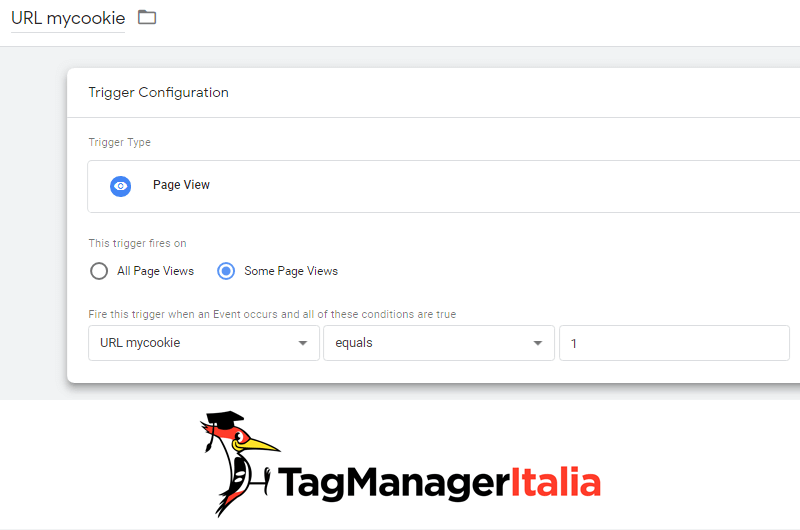 attivatore creare cookie google tag manager