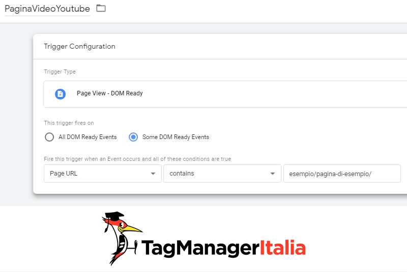 attivatore tracciare video youtube embeddati google tag manager