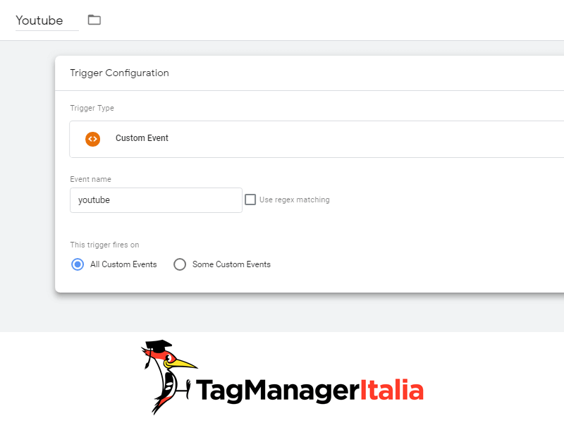 attivatore video tracciare youtube embeddati google tag manager