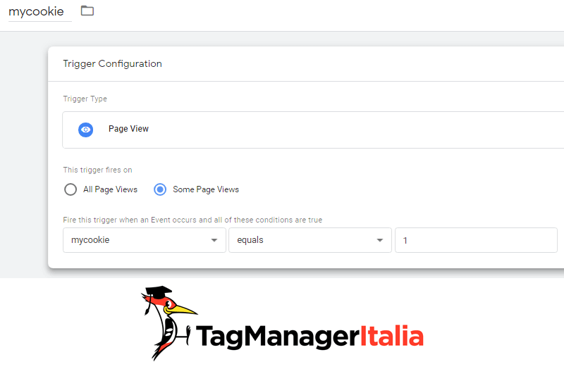 attivatore2 creare cookie google tag manager