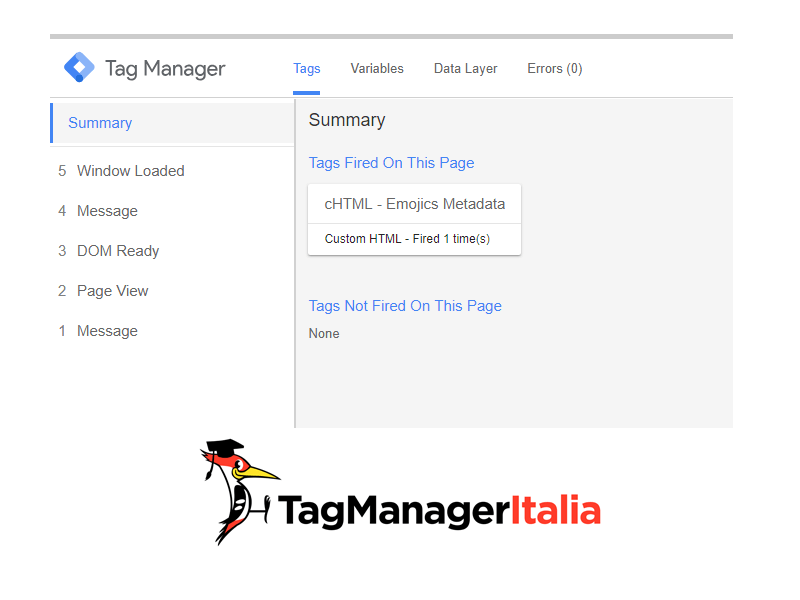 console check emojics google tag manager