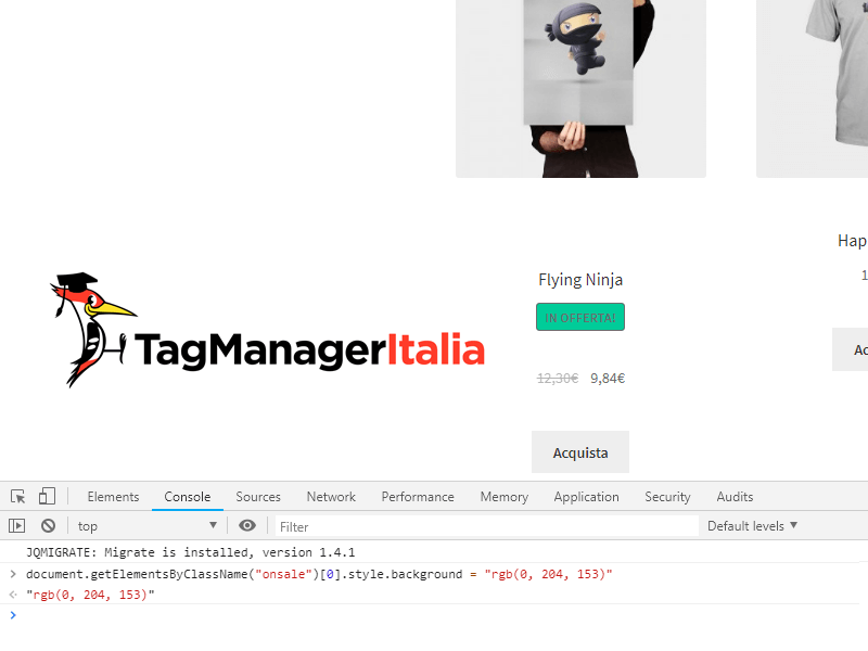crea variante test google tag manager