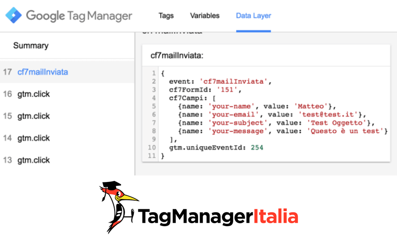 data layer contact form google tag manager 3