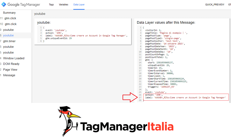 datalayer tracciare video youtube embeddati google tag manager