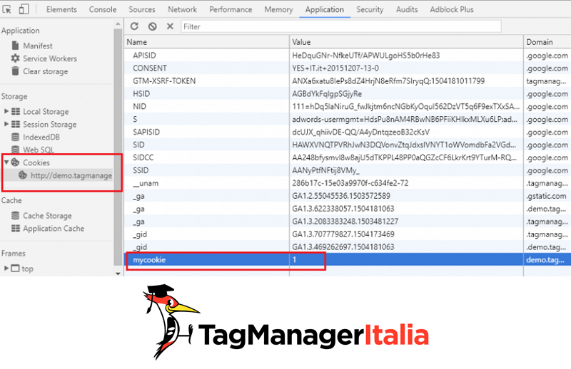 installare cookie google tag manager