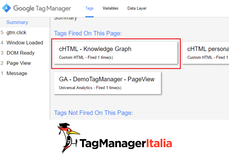 knowledge graph google tag manager anteprima