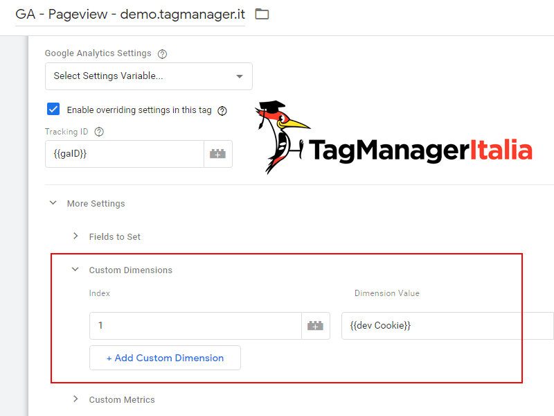 modifica tag google analytics cookie google tag manager