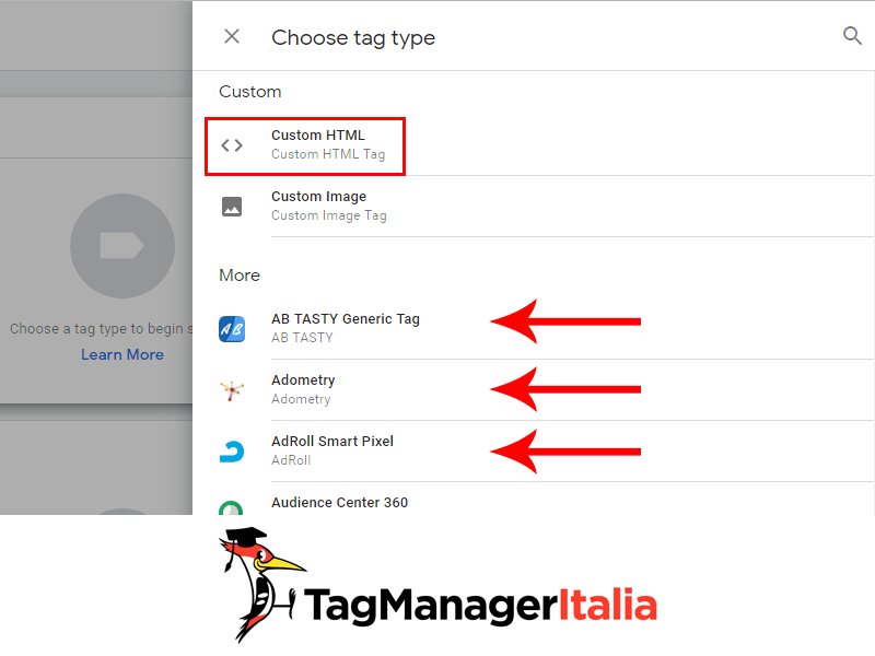 prefigurazioni google tag manager