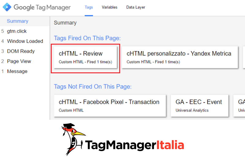 review seo google tag manager anteprima