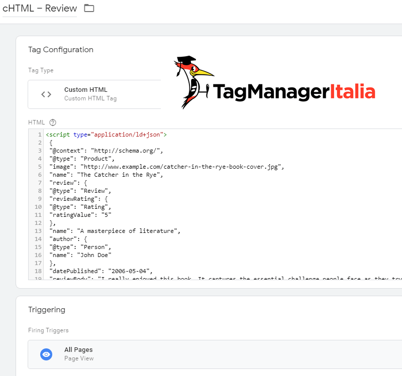 review seo google tag manager