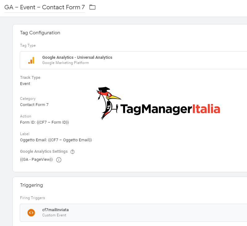 tag evento contact form google analytics