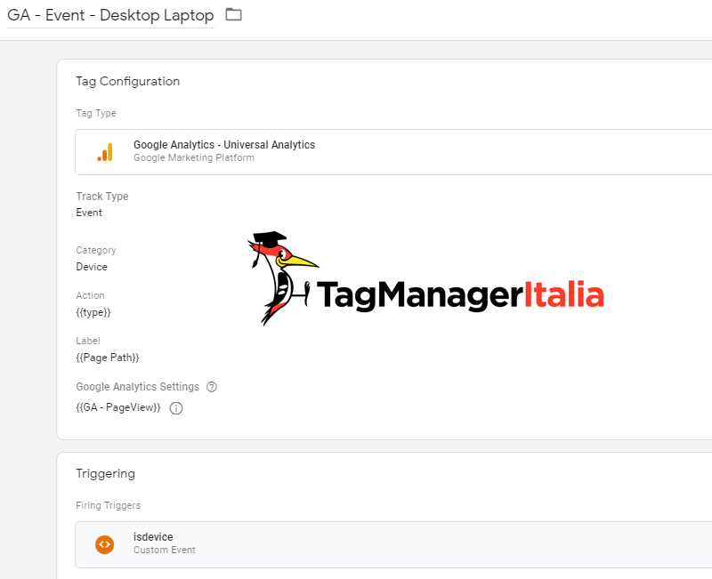tag tracciare desktop laptop google tag manager