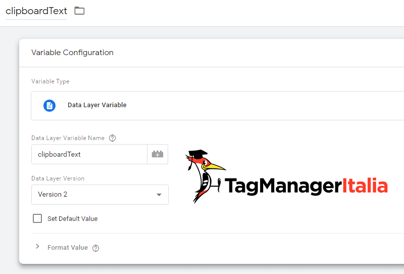 variabile clipboardtext tracciare copia testo google tag manager