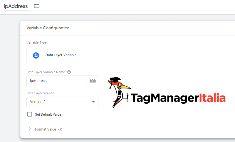 variabile identificare indirizzo ip google tag manager