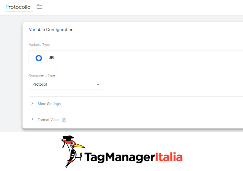 variabile protocollo google tag manager