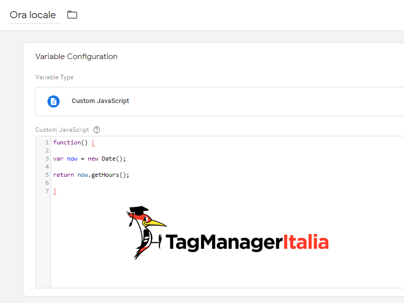 variabile suddividere traffico analytics ora locale google tag manager