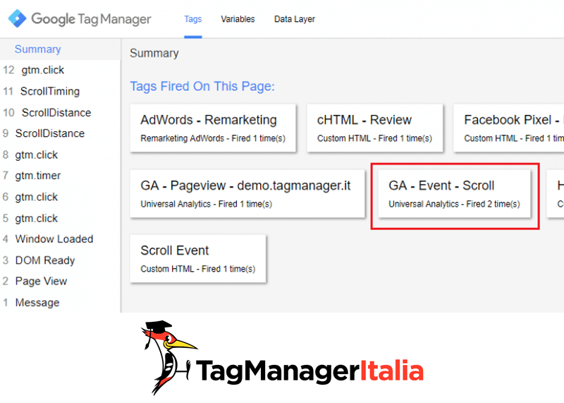 verifica2 tracciare scroll pagina google tag manager