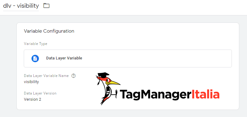 variabile livello dati visibility google tag manager