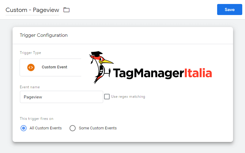 custom event data layer pageview