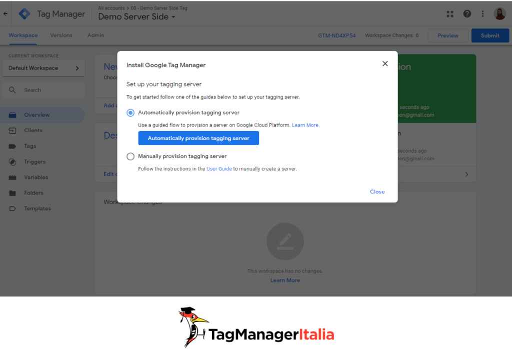 how to install google tag manager server side