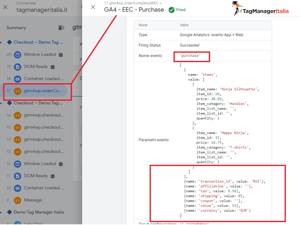 debug google analytics 4 purchase with google tag manager