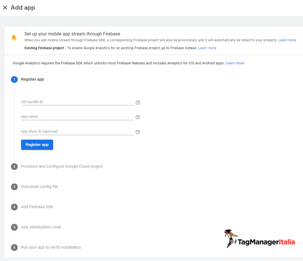 set up ios data stream in google analytics 4