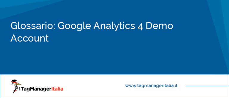 Glossario Google Analytics 4 Demo Account